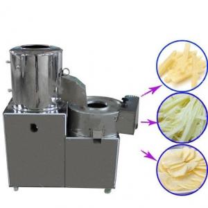 Quality 100kg commercial potato peeling cutting machine french fries cutter potato chips slicer for sale