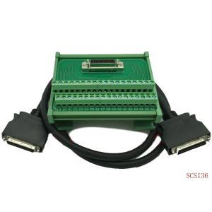 Quality SCSI 36 Pin Servo Connectors Terminal Blocks Breakout Board Adapter with 1 meter Cable for sale