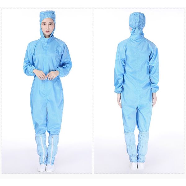 ESD Anti Static Jumpsuit Work Joined Garment For Cleanroom