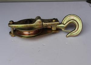 China Stringing Tools Two Wheels 30KN Aluminium Alloy Block  Pulley on sale