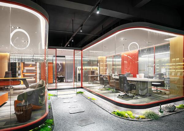 Panoramic 108 Series Frameless Glass Partition System Seamless Transparency