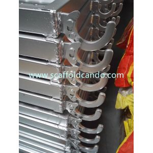 Quality 500*1829mm 480*1800mm 300*1800mm scaffolding galvanized steel plank with 43mm 50mm hooks catwalk for Ringlock frame for sale