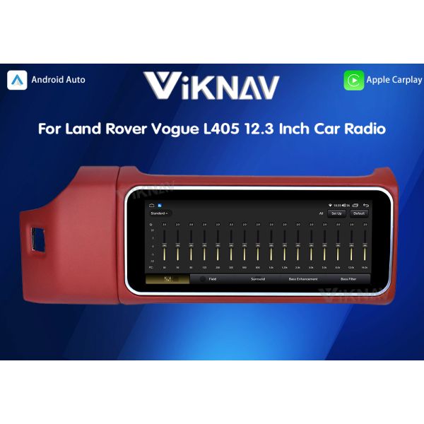 Viknav 12.3 Inch Touch Screen Car Radio For Land Rover Range Rover Vogue L405 2013-2017 Multimedia Player GPS Navigation Head Unit (Red)