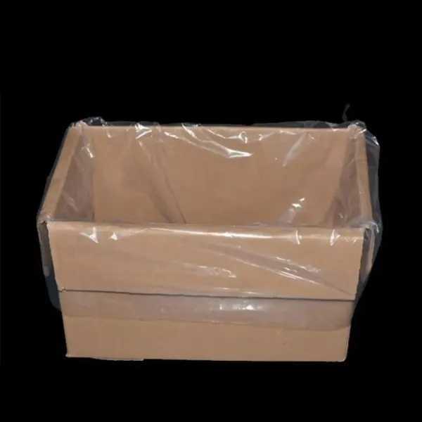Custom Size Clear Back Plastic LDPE Square Bottom Reusable Flat Open Poly Bag in Box