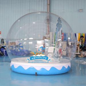 Quality Blue Inflatable Bubble House With Jumping Pvc Transparent For Outdoor Party for sale