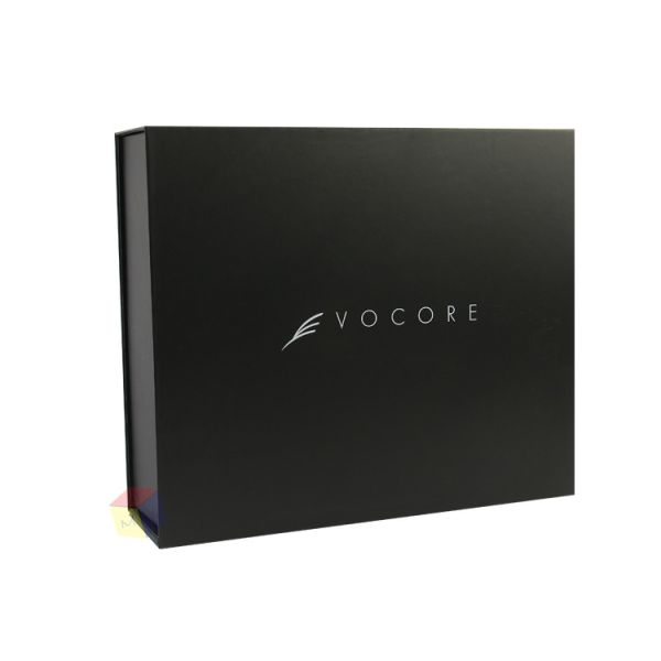 Luxury Rigid Cardboard Collapsible Folding Packaging Black Clothing Boxes With Magnetic Closure