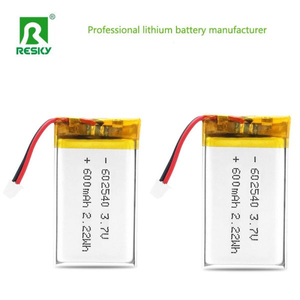 Lithium Ion Polymer Batteries 602540 600mAh 3.7V 2.22wh Rechargeable Power Lipo Batteries For Beauty Device