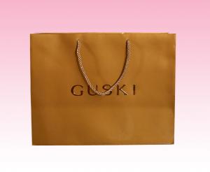 Quality custom handmade paper bag sizes with embossed hot stamping logo for sale