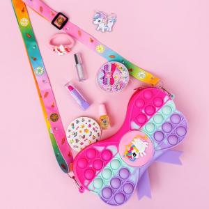Quality OEM Play Makeup Kit Unicorn Makeup Set Pretend Play Toy With Coin Purse for sale