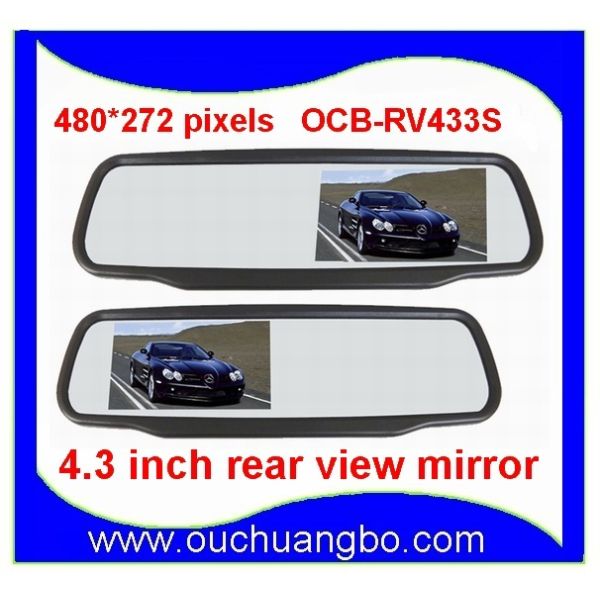 Ouchuangbo 4.3" car rear view mirror monitor display China factory price