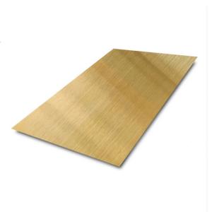 China 4ftx 8FT Brush Stainless Steel Sheet PVD Champagne Gold Color  Hairline Finished on sale
