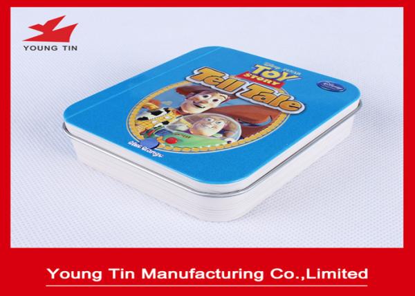 Buy Eco - Friendly Square Metal Tins With Hinges On Lid Top , Metallic Tinplate Mints Tin Box at wholesale prices