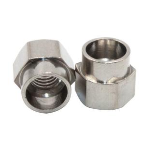 China Micro Machining Customized Brass Steel Nuts Lower Hexagon Stainless Steel Barrel Nut on sale