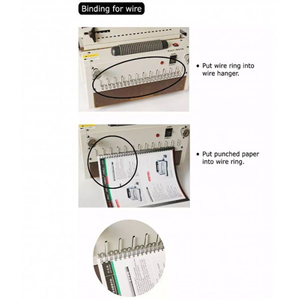 Multi 4 in 1 Electric Wire 2:1 Wire 3:1 Comb And Coil Punching Binding Machine