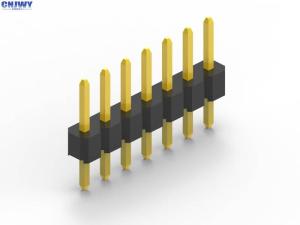 Quality Custom 2mm Pitch Pin Header , 2 Pins To 80 Pins Single Row Male Pin Header for sale