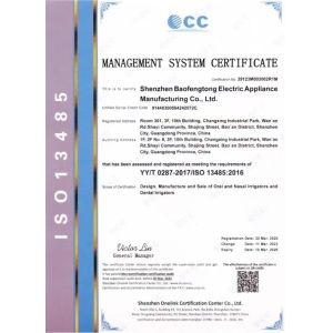 Shenzhen BFT Electrical Appliances Manufacturing Co, Ltd. Certifications