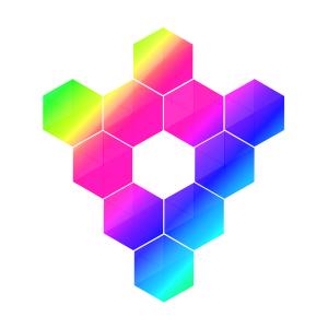 BQB RGB Wall Lamp Multi Colored Wireless Triangle RGB Wall Lights