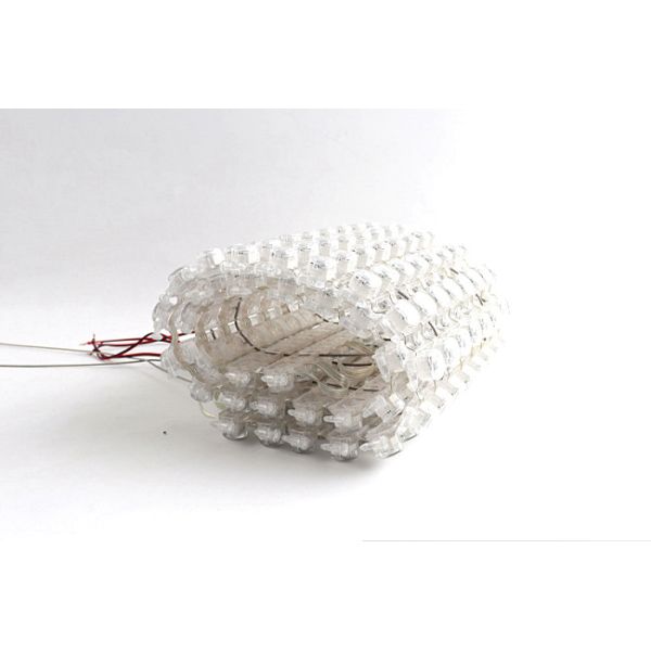 Flexible LED Curtain Wall Display High Transparency P83 IP67 PC Body Point Light