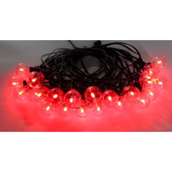 Color Changing Outdoor String Lights RGB LED String Lights G40 Globe Bulbs Dimmable Waterproof String Lights Remote Control