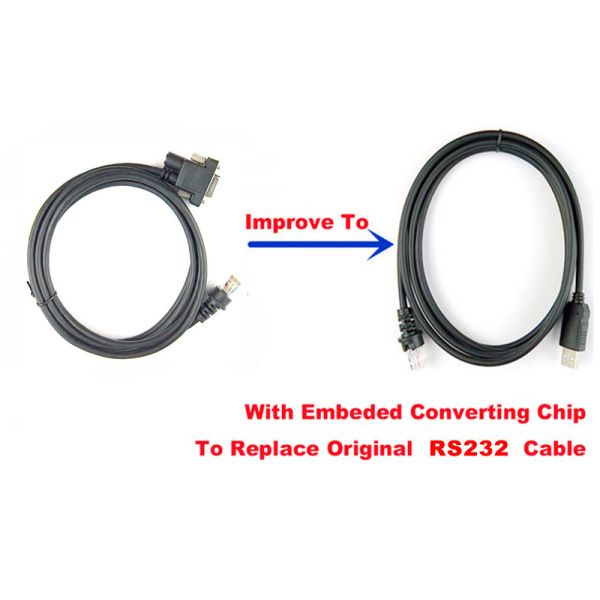2M RS232 Port Honeywell USB Cable / Metrologic Scanner Cable With Chip