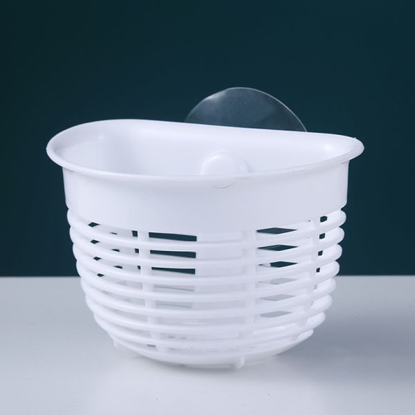Plastic PP Suction Cup Bitumen Receive Basket For Kitchen