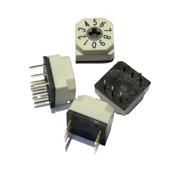 Customized DIP Digital Code Rotary Switch 10x10mm 6Pin 16 Position