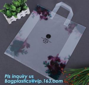 Quality soft loop handle colour plastic hdpe shopping bag,loop handle plastic bag handle plastic shopping with soft handle bag for sale