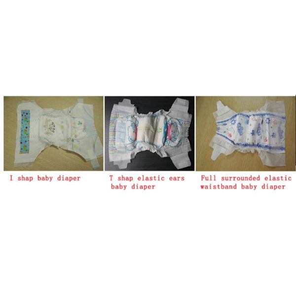 Automatic full servo I shape baby diaper machine customized double ears pampers making machine price