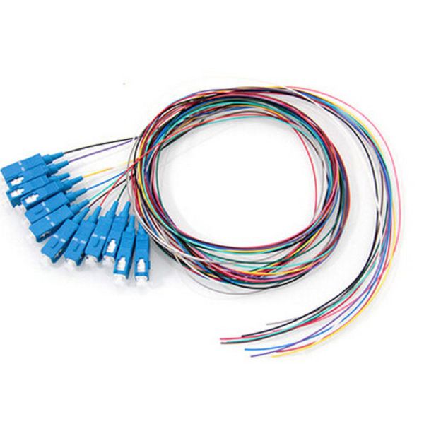 FTTH FTTB 12-Core SC UPC Multimode Fiber Optic Pigtail – 0.9mm Durable Indoor Cable