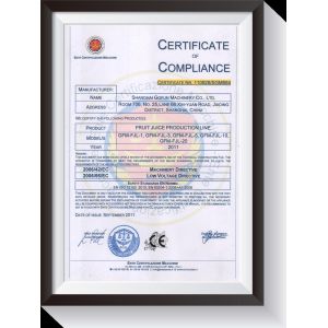 Shanghai Gofun Machinery Co., Ltd. Certifications