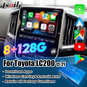 Quality 8+128GB Qualcomm Android Multimedia Video Interface for Land Cruiser 2013-2021 LC200, VX_R, GX_R with Wireless CarPlay for sale