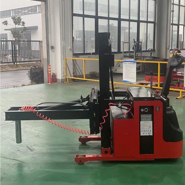 For label processes electric battery-operated manual label roll stacker