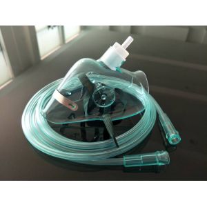 Quality PVC Detection Reagent Transparent Medical Oxygen Mask With Tubing for sale