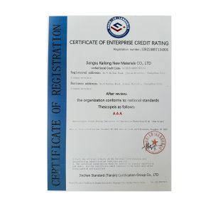 Jiangsu Kailong New Material Co., Ltd. Certifications