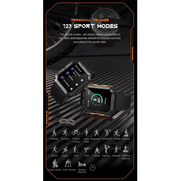 C20 Pro Large Capacity Configuration Watches Wrist Smartphone Digital 1.83inch Smartwatch