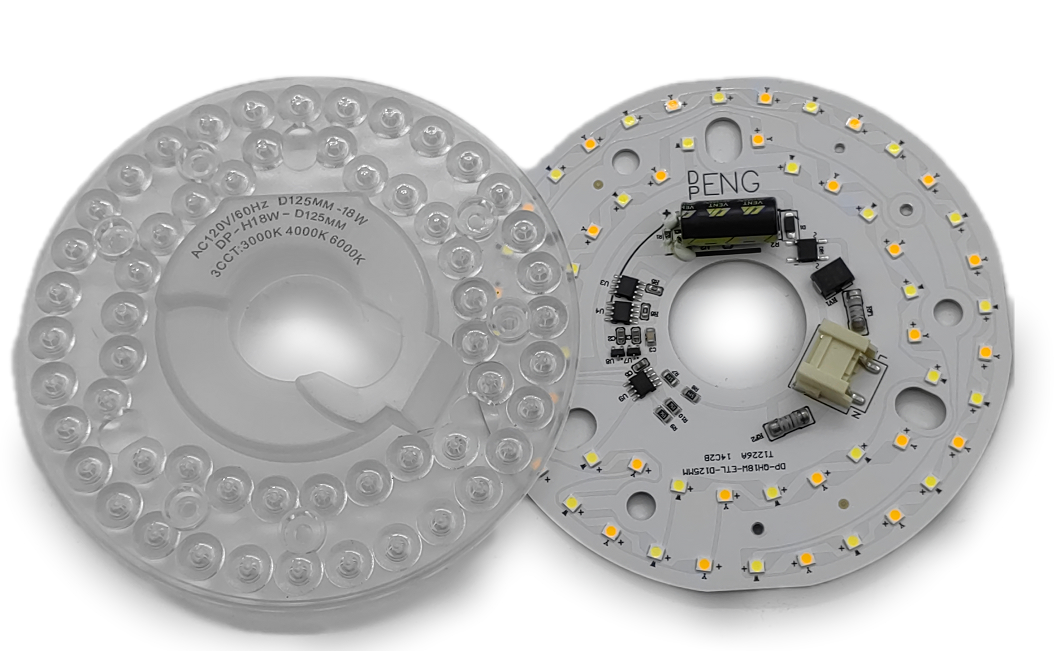 125mm 22W 4.92" Driverless Dia125mm ETL FCC Approved Led Ceiling Fan Light Replacement Ceiling Fan Led Light Kit