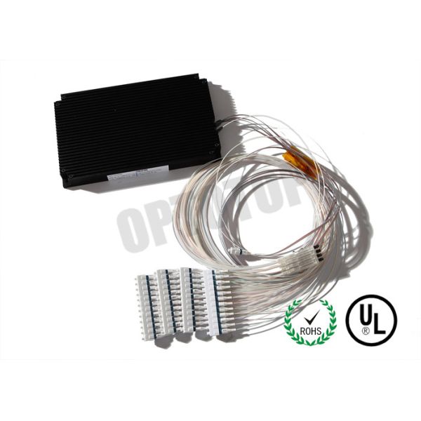 1X32 1310 / 1490 / 1550 nm Fiber Optic Single Mode Fbt Coupler LC / UPC Φ 0.9 0.5 m white