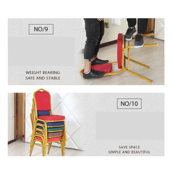 Stackable Velvet Upholstered Dining Chairs Space Saving With Stable Structure