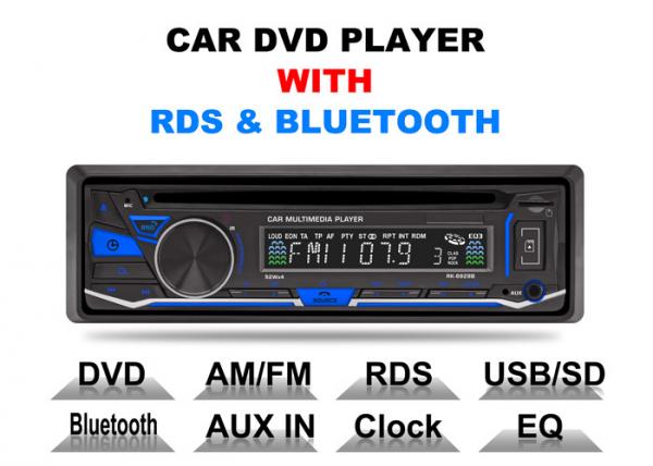 Buy Front Aux Input Single Din Car DVD Player Bluetooth Single Din Dvd Cd Player Fcc at wholesale prices