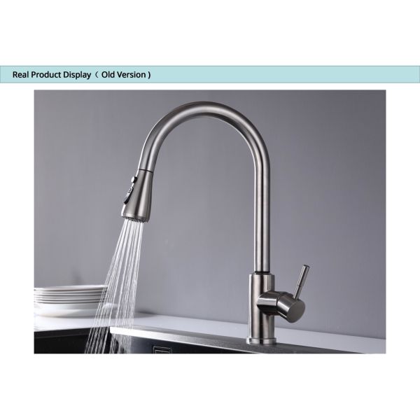 360 Degree Rotating Filtered Water Faucet Gooseneck Kitchen Faucet With Sprayer