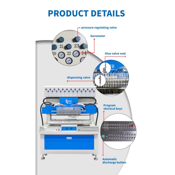 Automatic PVC Label Making Machine 24 Colors Silicone Patch Coin Purse Dripping Machine