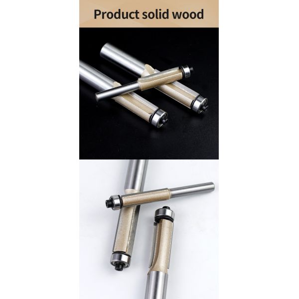 1/2 1/4 Shank Tideway Router Double Flutes Straight Cut Router Bit