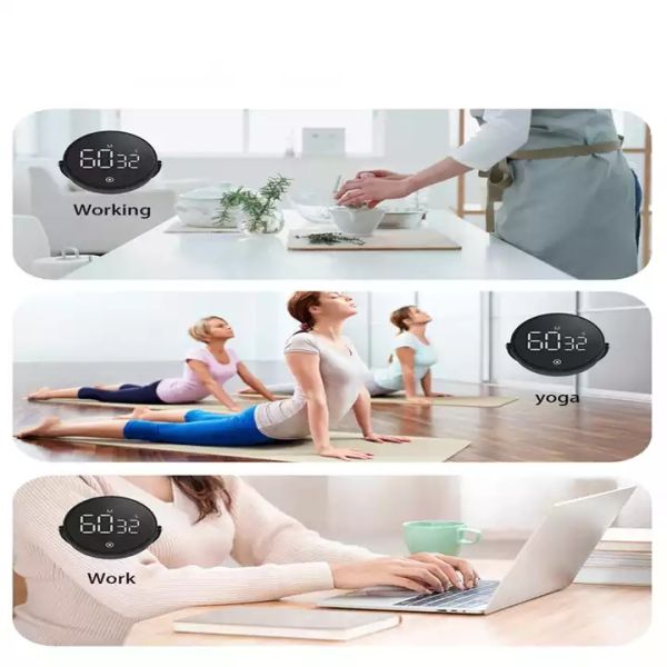 Round Magnet Kitchen Timer , Safe Mini Circle Digital Cooking Timer