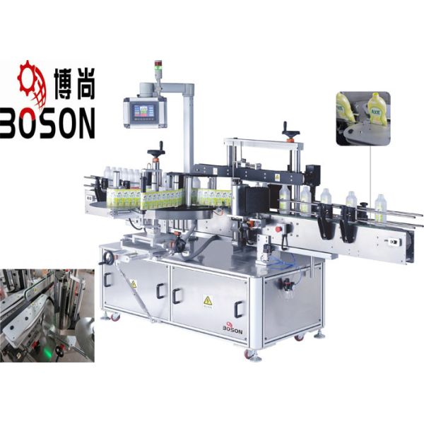 Self Adhesive Sticker Flat Bottle Labeling Machine High Speed 5000-1000B/H