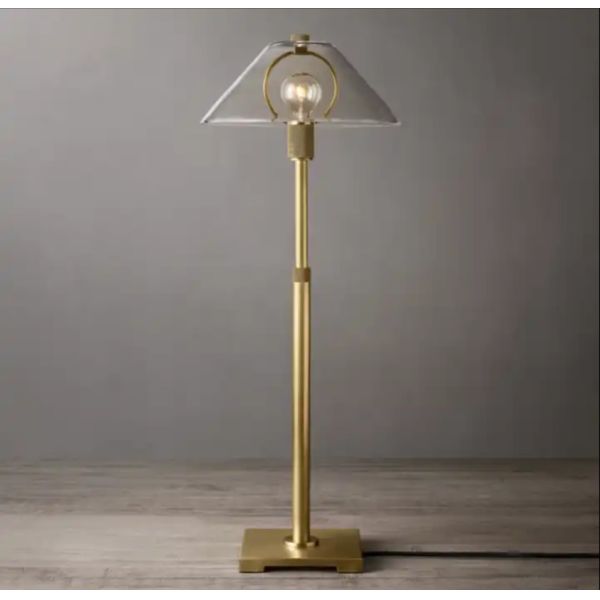 E26 / Candelabra Hardwired Rechargeable Brass Table Lamp Brass LED Desk Lamp