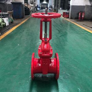 China DN150 Flanged Fire Gate Valve 6 Inch Rising Stem Resilient Seated on sale