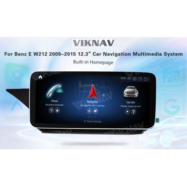Viknav 12.3inch Android Car Radio With Screen For Mercedes Benz E Class W212 2009-2015 GPS Navigation 2Din Player NTG4.5