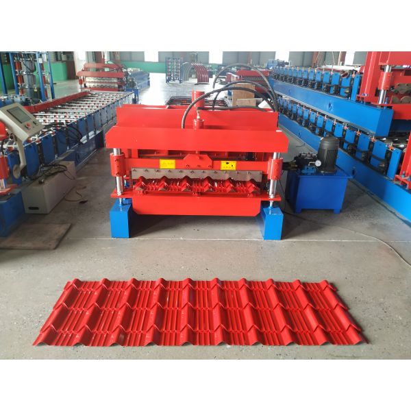 GI/PPGI Glazed Tile Roll Forming Machine 4kw For Building Material Machinery