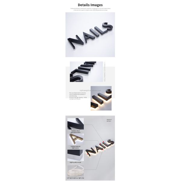 High Brightness LED Light Up Logo Acrylic Sign for Bus Station Outdoor Display Board