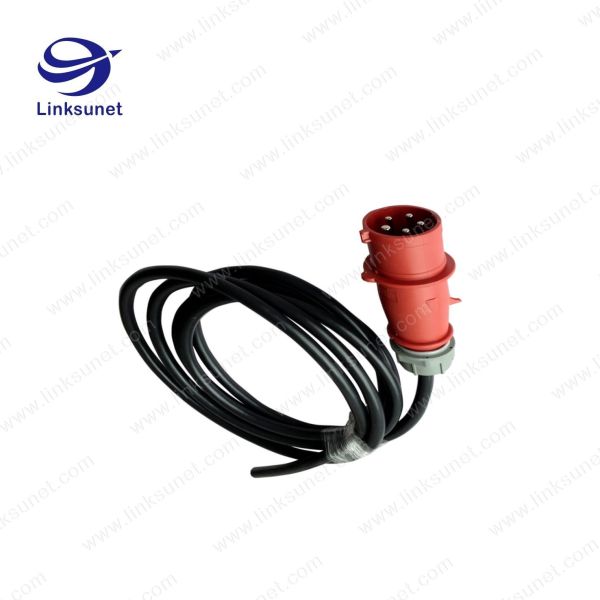 Large Current 16A/32A/63A/125A red / blue dircular connectors and OLFLEX CLASSIC 110H Wiring Harness